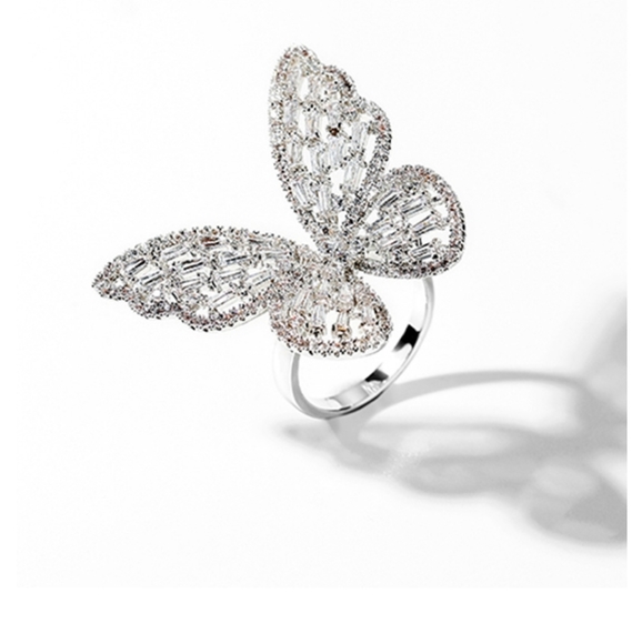 🦋 Butterfly Adjustable Ring- Serious Sparkle - Picture 5 of 11